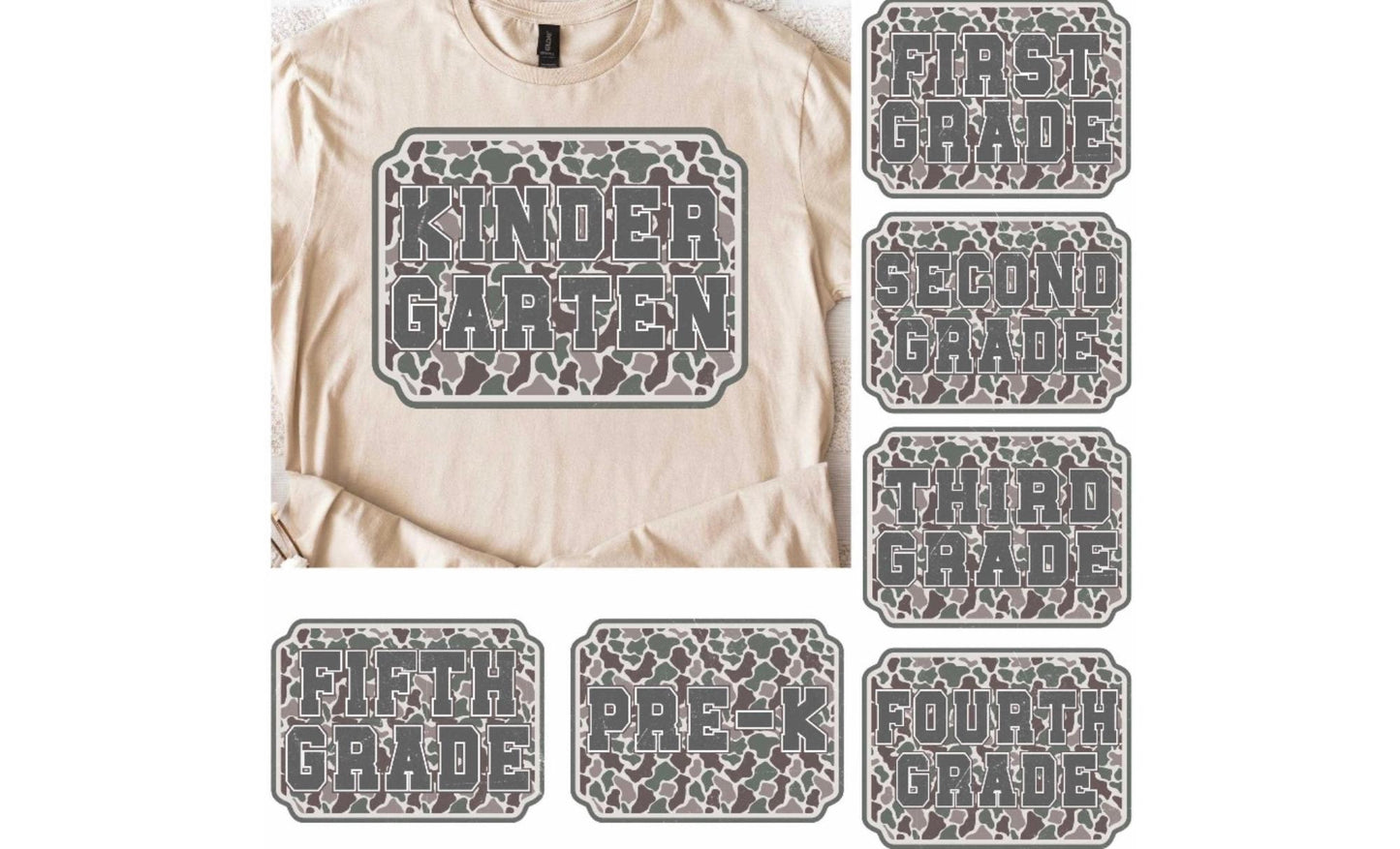 Youth Camo Back-to-School Shirt